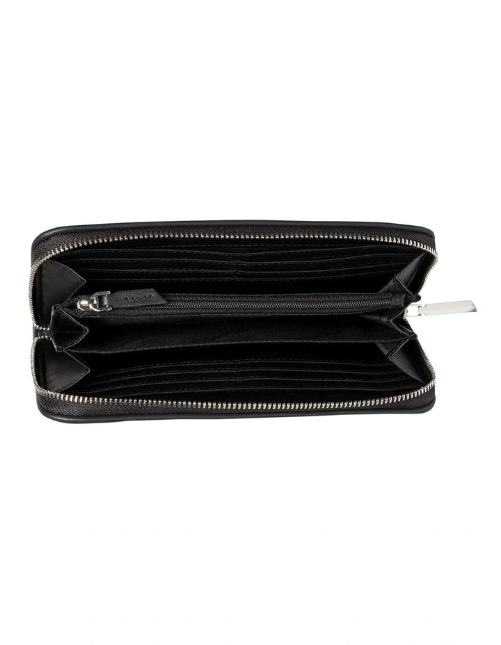 Calvin Klein Ck Touch Large Zip Around Recycled Wallet In Black 2 Calvin Klein Ck Touch Large Zip Around Recycled Wallet In Black - Image 2