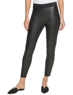 DKNY PU Pull On Leggings In Black 6 DKNY PU Pull On Leggings In Black -Myer Clothing Shop 919851940 3 720x928