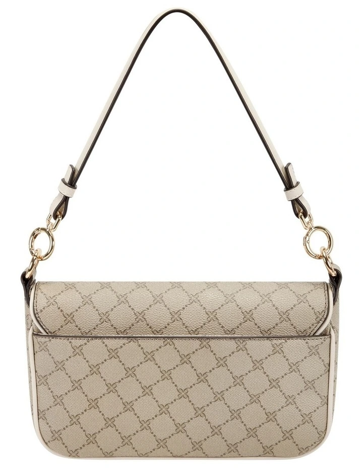 Nine West Zetta Beige Logo Milk Flapover Shoulder Bag 2 Nine West Zetta Beige Logo Milk Flapover Shoulder Bag - Image 2