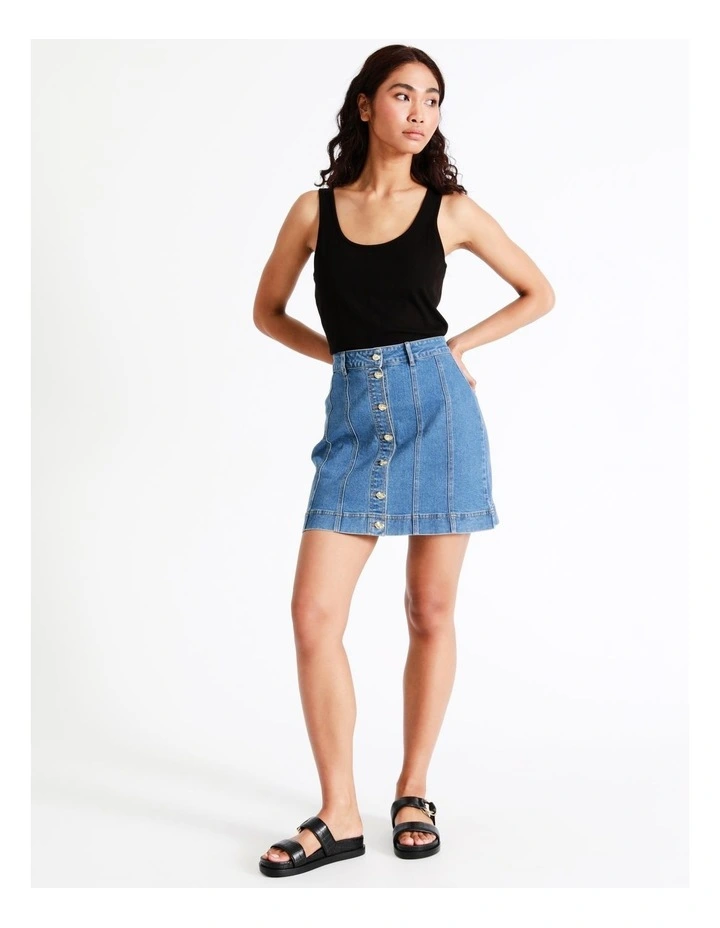 Rib Tank In Black 2 Rib Tank In Black - Image 2