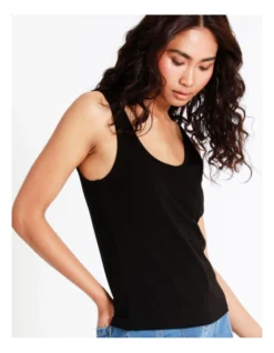 Rib Tank In Black 10 Rib Tank In Black -Myer Clothing Shop 920276560 4 720x928