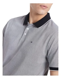 Clapton Print Polo In Navy/Ivory -Myer Clothing Shop 921185380 4 720x928