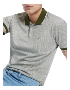 Clapton Print Polo In Khaki/Ivory -Myer Clothing Shop 921186010 4 720x928