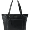 Sierra Zip Top Tote Bag In Black