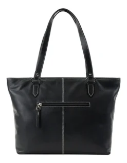 Sierra Zip Top Tote Bag In Black -Myer Clothing Shop 921565990 3 720x928
