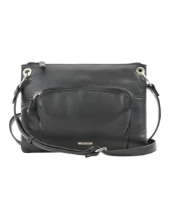 Cargo Zip Top Crossbody Bag In Black