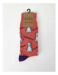 1 Pair Llmaste Crew Length Socks In Red -Myer Clothing Shop 922015720 3 720x928