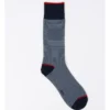 Fine Stripe Bamboo Socks In Navy