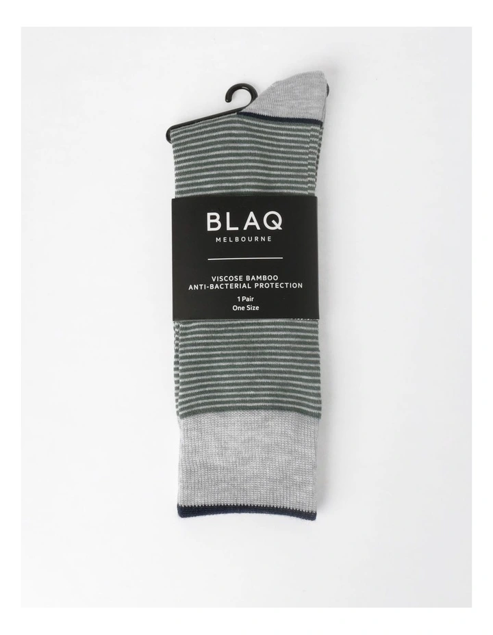 Fine Stripe Bamboo Socks In Green 3 Fine Stripe Bamboo Socks In Green - Image 3