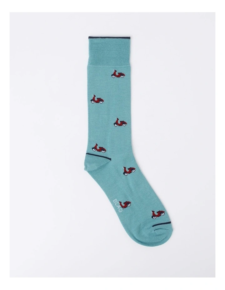 Scooter Bamboo Socks In Blue 1 Scooter Bamboo Socks In Blue