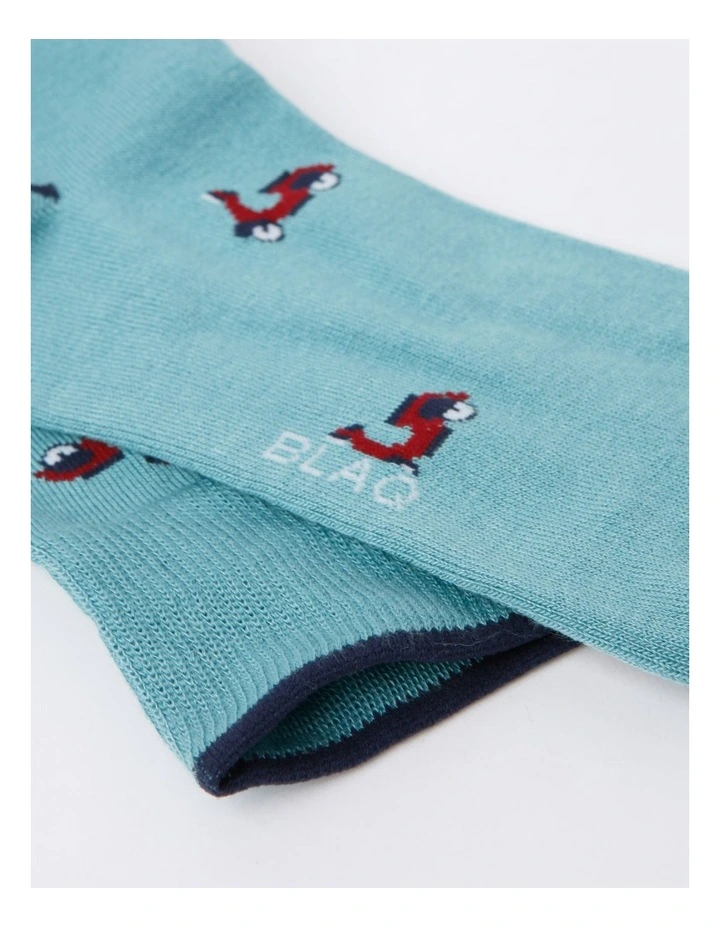 Scooter Bamboo Socks In Blue 2 Scooter Bamboo Socks In Blue - Image 2