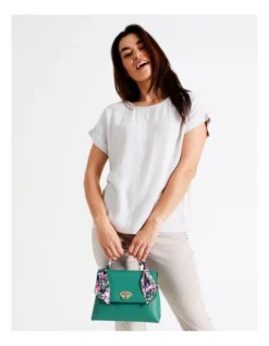 True Love Top Handle Satchel Bag In Teal -Myer Clothing Shop 922333240 4 720x928