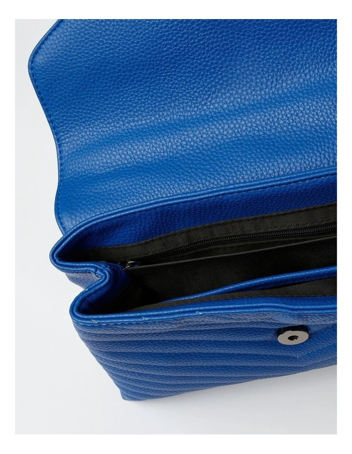 Elena Flapover Shoulder Bag In Blue 7 Elena Flapover Shoulder Bag In Blue - Image 7