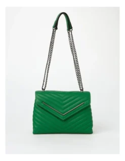 Elena Flapover Shoulder Bag In Green 9 Elena Flapover Shoulder Bag In Green -Myer Clothing Shop 922334950 3 1 720x928