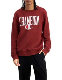 Champion Graphic Print Crew In Red