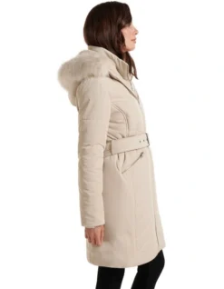 Forever New Pia Quilted Puffer Jacket In Brown -Myer Clothing Shop 922759570 3 720x928