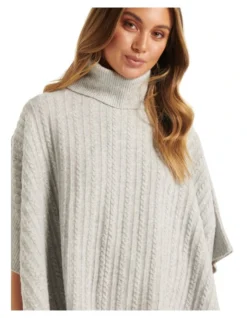Forever New Farley Fine Cable Poncho In Grey 8 Forever New Farley Fine Cable Poncho In Grey -Myer Clothing Shop 922760110 922837780 4 720x928