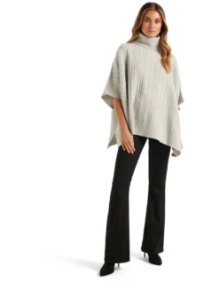 Forever New Farley Fine Cable Poncho In Grey 9 Forever New Farley Fine Cable Poncho In Grey -Myer Clothing Shop 922760110 922837780 5 720x928