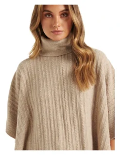 Forever New Farley Fine Cable Poncho In Camel 8 Forever New Farley Fine Cable Poncho In Camel -Myer Clothing Shop 922760110 922837870 4 720x928