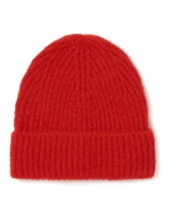 Forever New Lizzie Boyfriend Beanie In Red