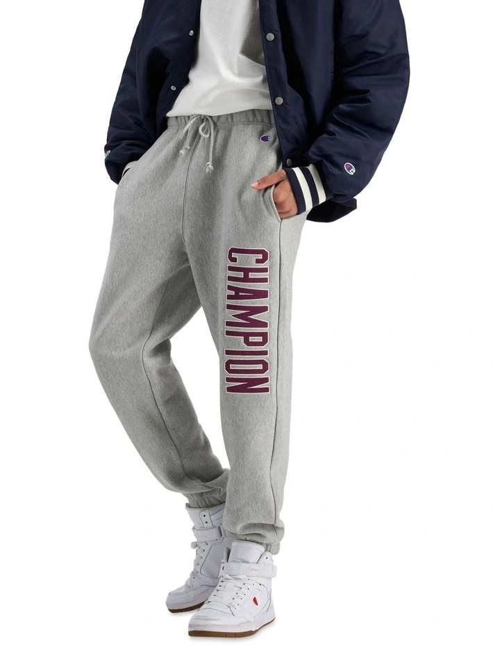 Champion Reverse Weave Collegiate Heritage Jogger In Oxford Heather 2 Champion Reverse Weave Collegiate Heritage Jogger In Oxford Heather - Image 2