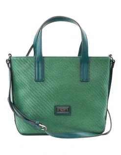 Holly Zip Top Satchel Bag In Green