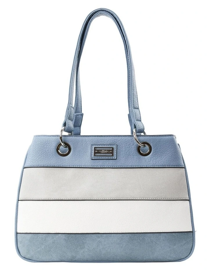 Meils Zip Top Shoulder Bag In Blue Multi 1 Meils Zip Top Shoulder Bag In Blue Multi