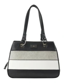 Meils Zip Top Shoulder Bag In Black/Multi