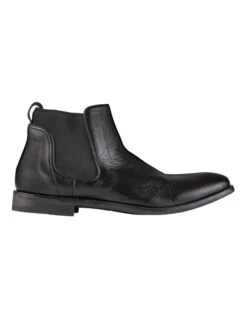 Harley Leather Chelsea Boots In Black