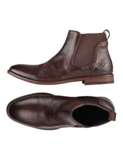 Harley Dark Leather Chelsea Boots In Brown -Myer Clothing Shop 923393980 3 1 720x928