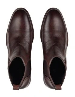 Harley Dark Leather Chelsea Boots In Brown -Myer Clothing Shop 923393980 4 1 720x928