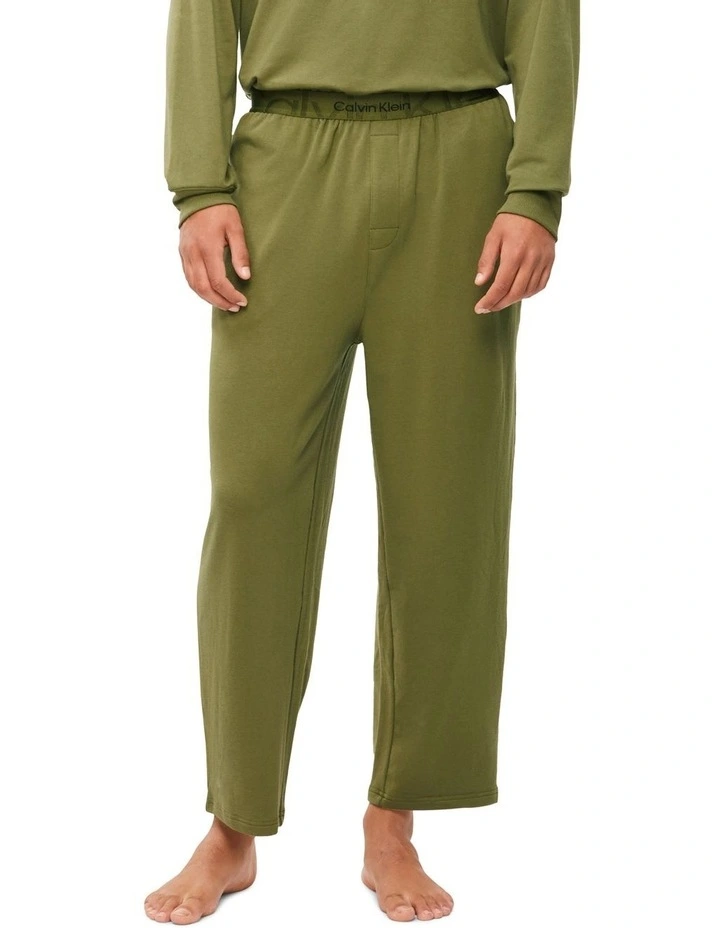 Calvin Klein Embossed Icon Lounge Pant In Olive 3 Calvin Klein Embossed Icon Lounge Pant In Olive - Image 3