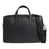 Calvin Klein CK Faux Leather Weekender Bag In Black