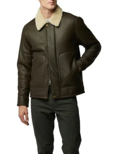 Arrowtown Shearling Leather Jacket In Mocha