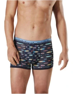 Surf Stripe Bamboo Fitted Trunk In Navy -Myer Clothing Shop 924133780 4 720x928