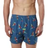 Men's Lorikeets Bamboo Boxer Short In Blue/Multi
