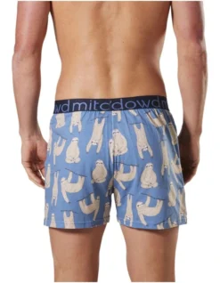Men's Slow Sloths Loose Fit Knit Boxer Short In Blue/Multi -Myer Clothing Shop 924135490 3 720x928