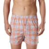 Men's Leroy Check Cotton Stretch Boxer Short In Red