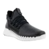 ECCO Zipflex Low Leather Textile Sneaker In Black