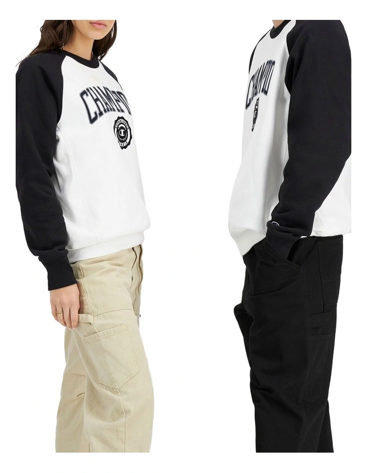 Champion Reverse Weave Archive Crew Sweat In Black/White 2 Champion Reverse Weave Archive Crew Sweat In Black/White - Image 2