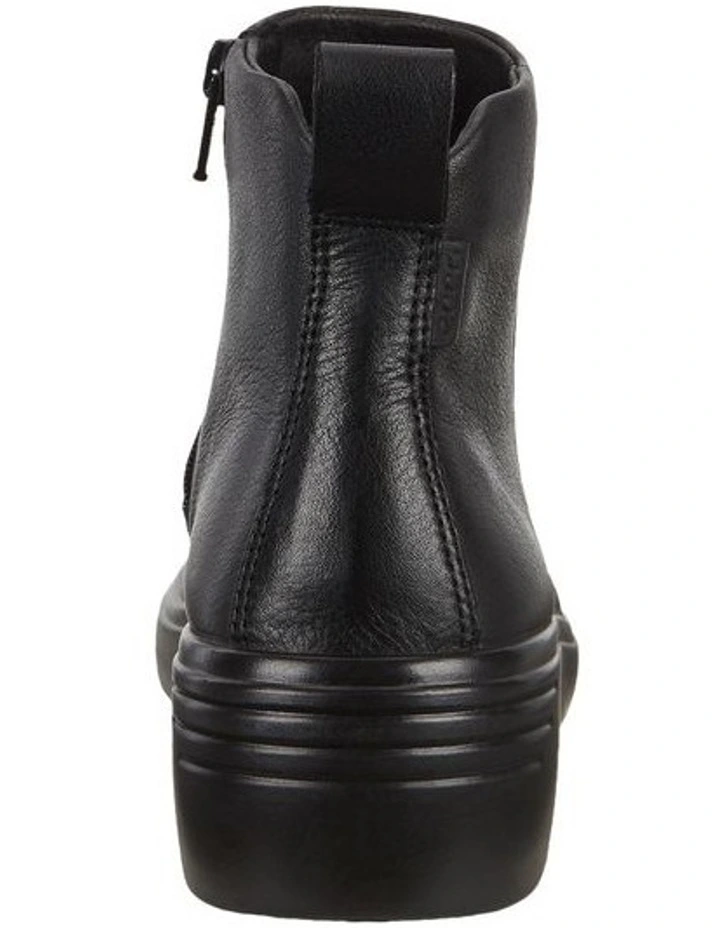 ECCO Soft 7 Wedge Side-Zip Boots In Black 2 ECCO Soft 7 Wedge Side-Zip Boots In Black - Image 2