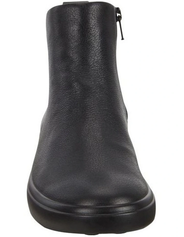 ECCO Soft 7 Wedge Side-Zip Boots In Black 4 ECCO Soft 7 Wedge Side-Zip Boots In Black - Image 4
