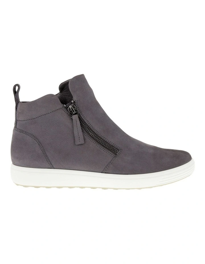 ECCO Soft 7 Zipped Ankle Boot In Dark Grey 2 ECCO Soft 7 Zipped Ankle Boot In Dark Grey - Image 2