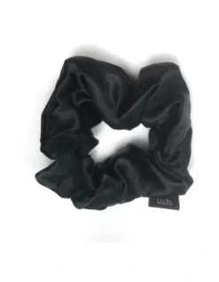 Silk Black Scrunchies