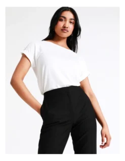 Basque Essential Cropped Slim Leg Pant In Black -Myer Clothing Shop 924717250 5 720x928