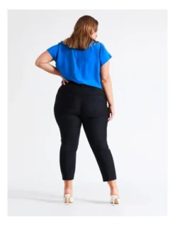 Basque Organic Cotton Blend Sateen Pant In Midnight -Myer Clothing Shop 924718960 6 720x928