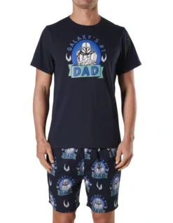 STAR WARS Mandalorian Galaxy No 1 Sleep Set In Navy