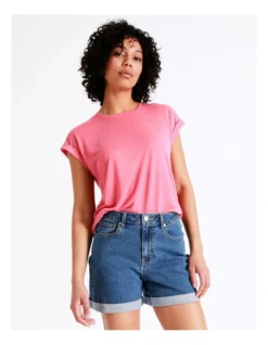 Recycled Blend Cuffed Denim Short In Heritage Blue -Myer Clothing Shop 924767110 4 720x928