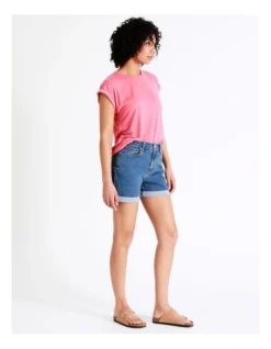 Recycled Blend Cuffed Denim Short In Heritage Blue -Myer Clothing Shop 924767110 6 720x928
