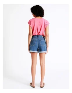Recycled Blend Cuffed Denim Short In Heritage Blue -Myer Clothing Shop 924767110 7 720x928